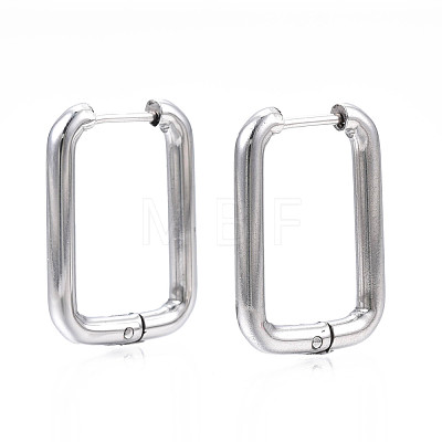 201 Stainless Steel Huggie Hoop Earrings STAS-S103A-32P-1