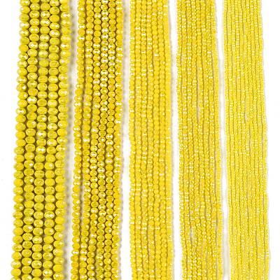 Electroplate Glass Beads Strands EGLA-A044-P4mm-B04-1