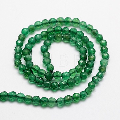 Dyed Natural White Jade Round Beads Strands G-E311-4mm-04-1