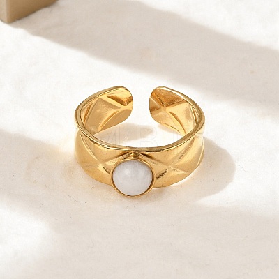 Natural Gemstone Finger Rings RJEW-K290-09G-1