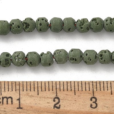 Synthetic Lava Rock Dyed Beads Strands G-H311-08D-07-1