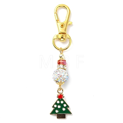 15Pcs 15 Style Christmas Alloy Enamel Pendant Decorations HJEW-JM02205-1