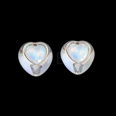 Baking Painted Acrylic & Rhinestone Beads RB-CBA19D7-02B-1