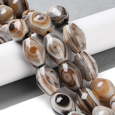 Natural Eye Agate Beads Strands G-NH0019-D03-03-1