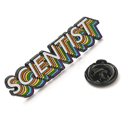 Rainbow SCIENTIST Alloy Enamel Pins Brooches JEWB-U009-05-1