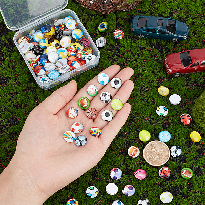 100pcs Glass Cabochons GGLA-PH0001-16-1