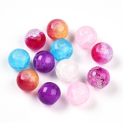 Baking Paint Imiation Jade Glass Beads X1-DGLA-S115-8mm-MY-1