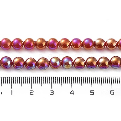 Electroplated Natural Red Agate Beads Strands G-Z038-B04-01AB-1