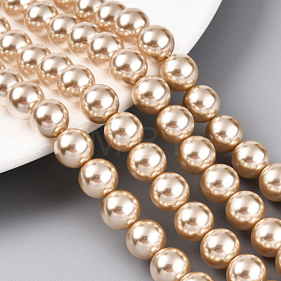 Glass Pearl Beads Strands X-HY-G002-01E-11-1