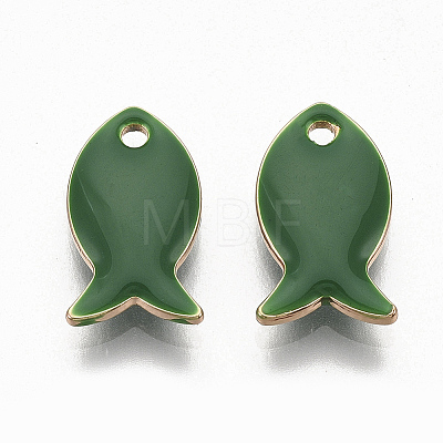 Raw(Unplated) Brass Enamel Charms KK-Q762-025C-03-NF-1