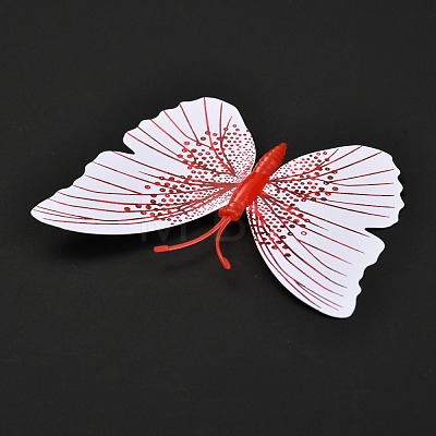 PVC Plastic Artificial 3D Butterfly Decorations DIY-I072-02C-1