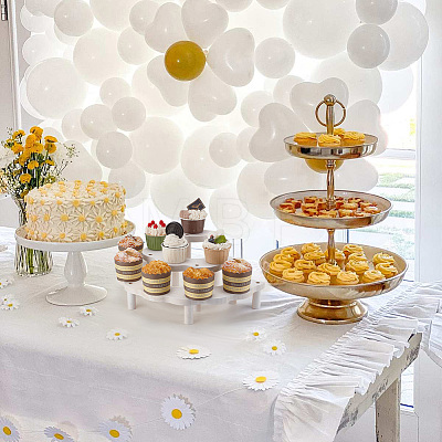3-Tier Semi-Circle Wood Cupcake Display Risers ODIS-WH0030-89-1