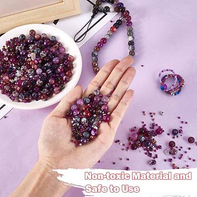 2 Bag Glass Round Beads Set JX547O-1