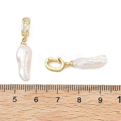 Natural Baroque Pearl Keshi Pearl Pendants PALLOY-JF05356-1