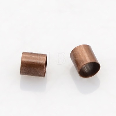 Brass Crimp Beads X-KK-L017-R-NF-1