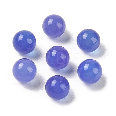 Natural Blue Agate No Hole Sphere Beads G-K353-04A-30-1