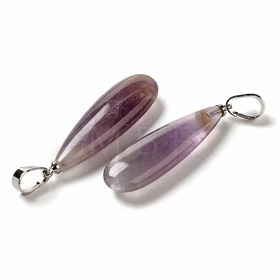 Natural Amethyst Pendants G-Q192-07P-03-1