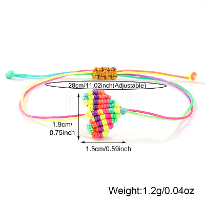 Adjustable Braided Polyester Cord Bracelets for Friendship and Couple VG5785-8-1