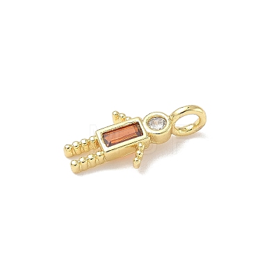 Brass Micro Pave Cubic Zirconia Pendants ZIRC-I356-17G-A05-1