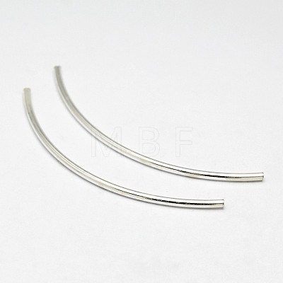 Tube 925 Sterling Silver Beads STER-O021-B-07-1