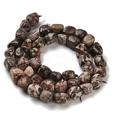 Natural Leopard Skin Jasper Beads Strands G-P497-01E-93-1