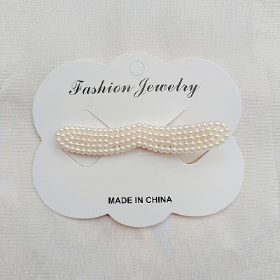 Imitation Pearl Alligator Hair Clips PW-WGA4327-10-1