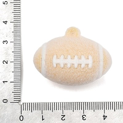 Sports Theme Flocking Silicone Pendants SIL-C012-02B-01-1