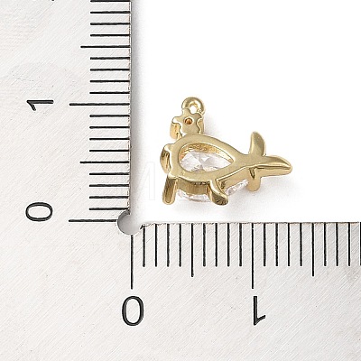 Brass Micro Pave Cubic Zirconia Pendant KK-H450-01C-G-1