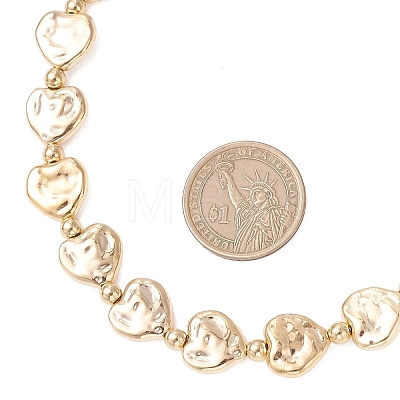 CCB Plastic Heart Beaded Necklaces NJEW-JN05841-02-1