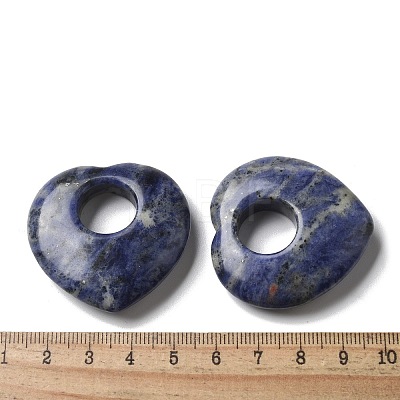 Natural Sodalite Hollow Pendants G-C167-06C-1