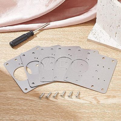 Unicraftale 10 Sets 430 Stainless Steel Mounting Plate AJEW-UN0001-33-1