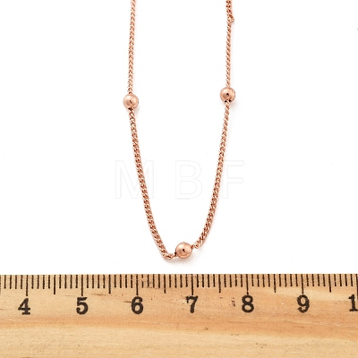 Brass Satellite Chains  Necklaces for Women NJEW-D302-27RG-1