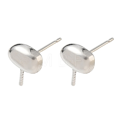 Brass Stud Earring Findings KK-CBABAE6-03P-1