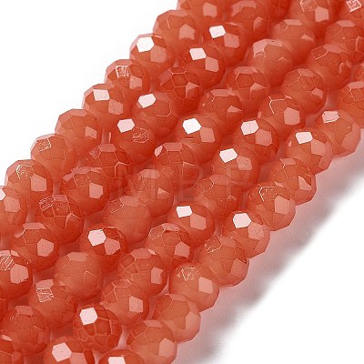 Baking Painted Imitation Jade Glass Bead Strands DGLA-A034-J8MM-A12-1