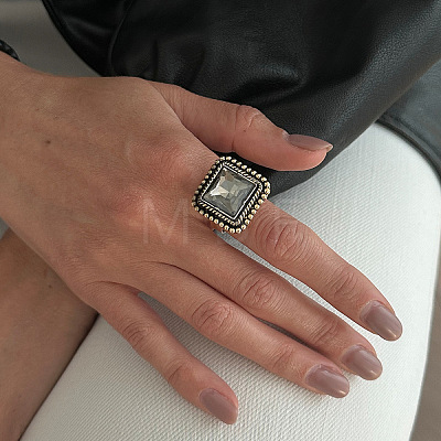 Alloy & Acrylic Finger Rings FS-WG0285C-01-1