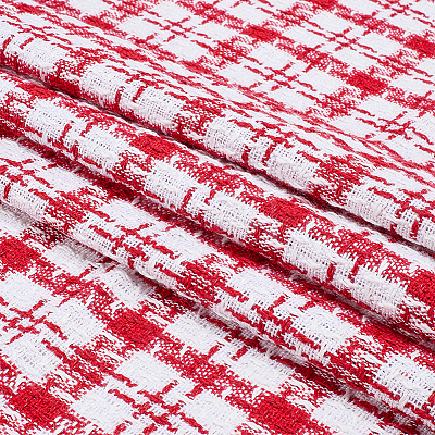 Tartan Chemical Fiber Fabric DIY-WH0591-521A-1
