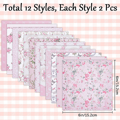 24Pcs 12 Styles Scrapbook Paper Pads DIY-WH0028-47I-1