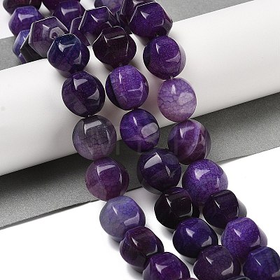 Dyed Natural Agate Beads Strands G-H087-E01-01D-1