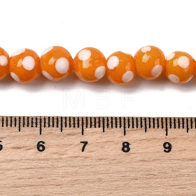 Handmade Lampwork Beads LAMP-D002-8mm-01I-1