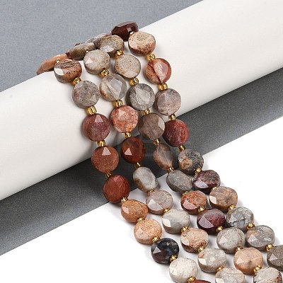 Natural Fossil Coral Beads Strands G-C116-A27-01-1