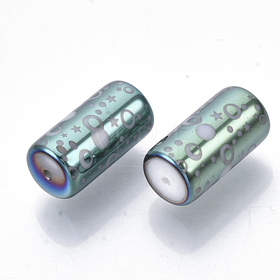 Electroplate Glass Beads EGLA-N003-06C-1