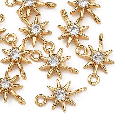 SHEGRACE Brass Clear Cubic Zirconia Charms XGRQ2O907-426G-1