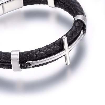 Leather Cord Bracelets BJEW-G603-09P-1