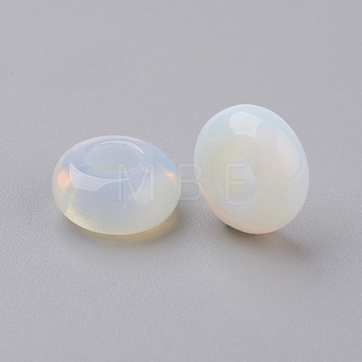 Synthetic Opalite European Beads X-G-G740-14x8mm-20-1