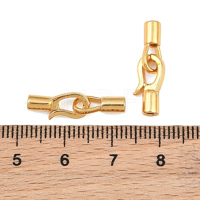 Brass Fold Over Clasps KK-CBA7392-01G-1