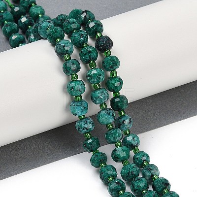 Natural Sesame Jasper Dyed Beads Strands G-H057-A21-05-1