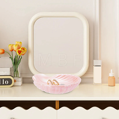 Shell Shaped Porcelain Jewelry Storage Display Trays for Rings AJEW-SP0006-06A-02-1