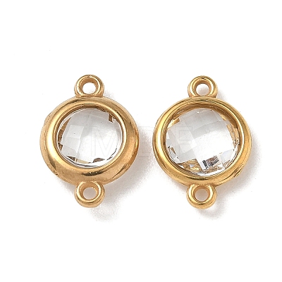 304 Stainless Steel Rhinestone Connector Charms STAS-P453-08G-01-1