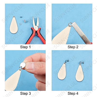 SUNNYCLUE DIY Dangle Stud Earring Making Kits DIY-SC0011-05-1