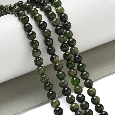 Natural Green Diopside Beads Strands G-K382-B01-01-1